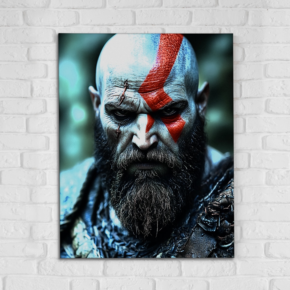 تابلو گیمینگ خدای جنگ God of War کد DA-4015 | مناسب اتاق گیم
