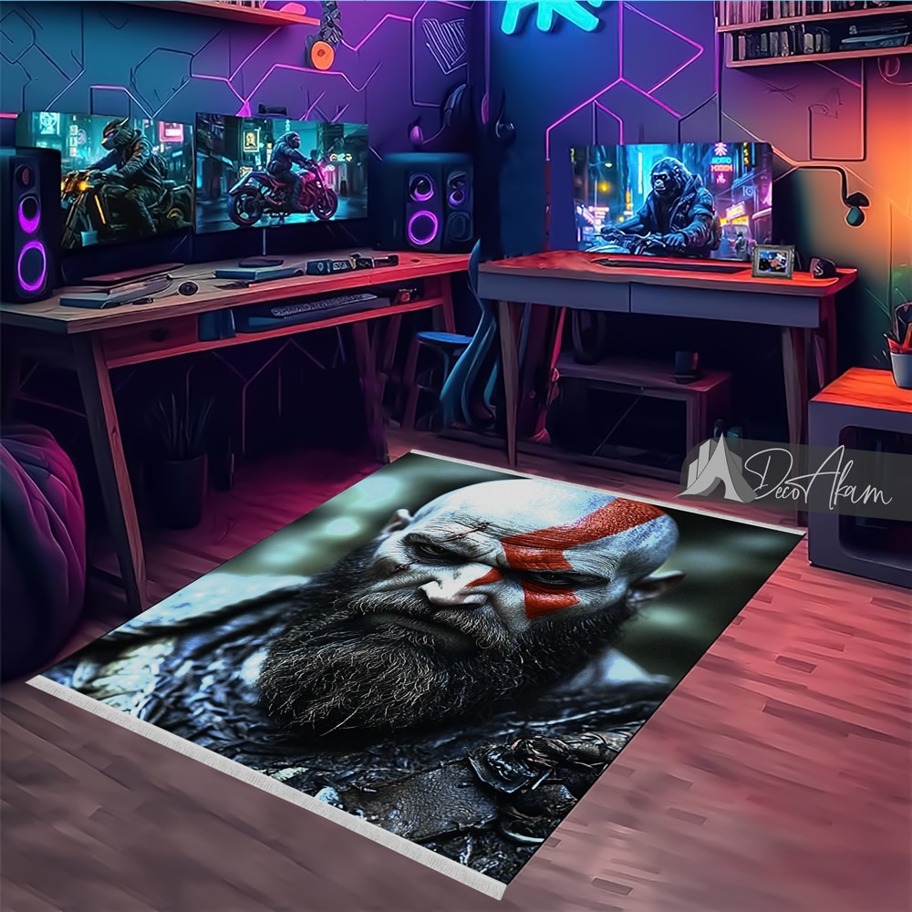 فرشینه گیمینگ خدای جنگ God of war مناسب دکور اتاق گیم و علاقه‌مندان به بازی‌های حماسی – DA‑4015