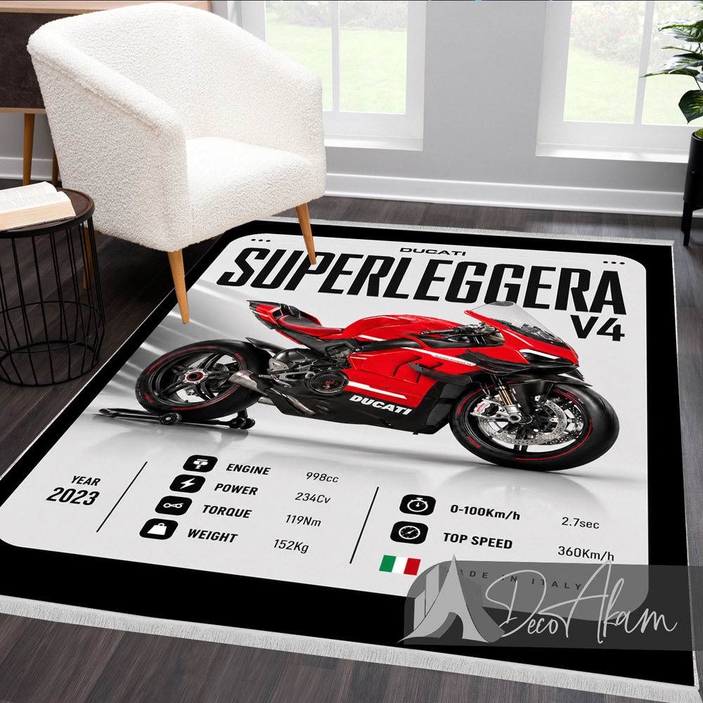 فرشینه موتور دوکاتی Superleggera V4 کد DA-4033 مناسب اتاق جوان