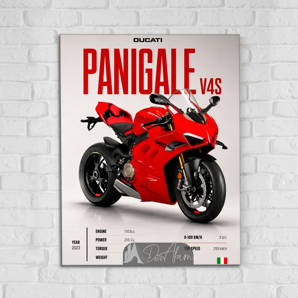 تابلو موتور دوکاتی Panigale V4S کد DA-4035 مناسب اتاق جوان