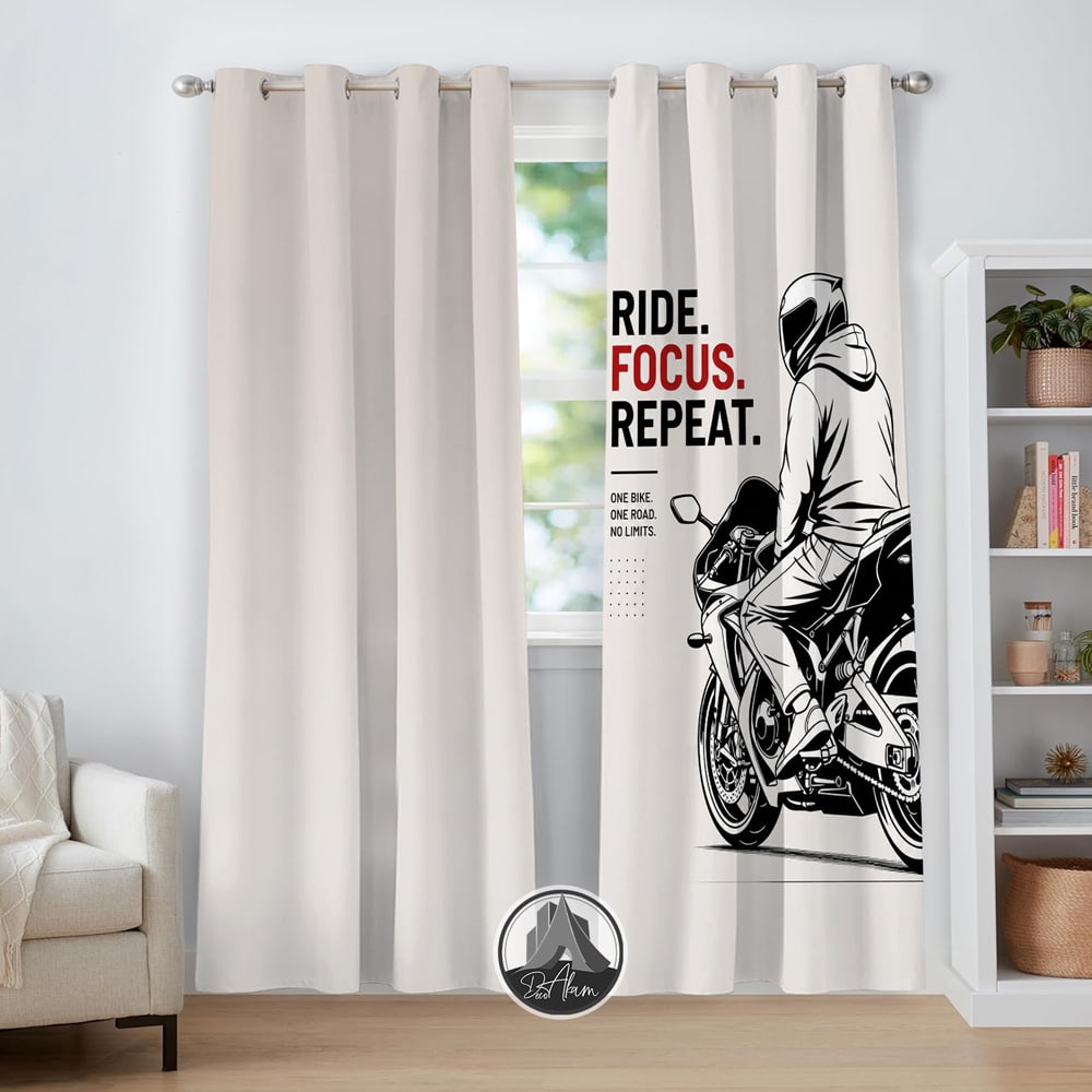 پرده موتور Ride Focus Repeat کد DA-4036 مناسب اتاق جوان