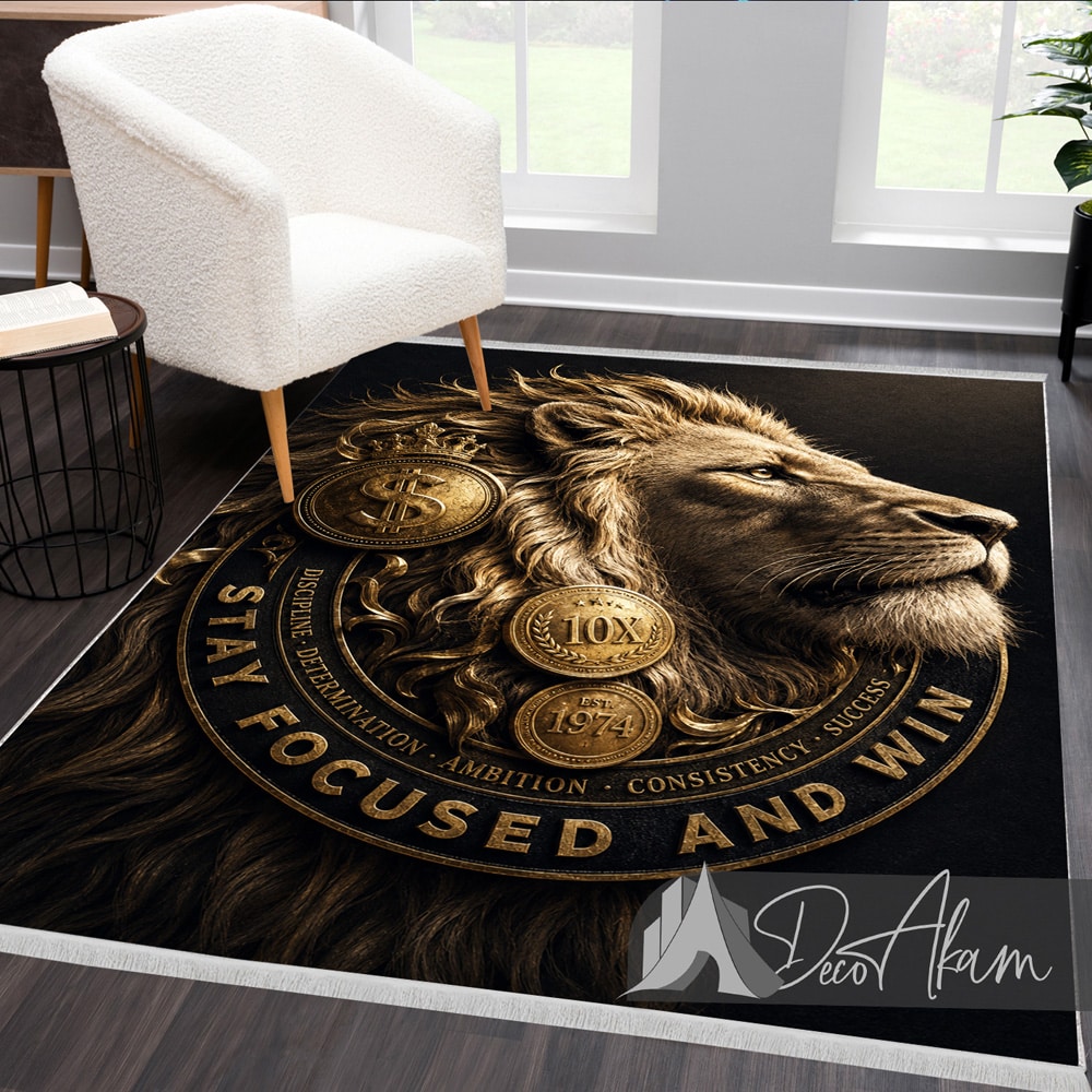 فرشینه انگیزشی شیر طلایی Stay Focused کد DA-4042 مناسب اتاق کار