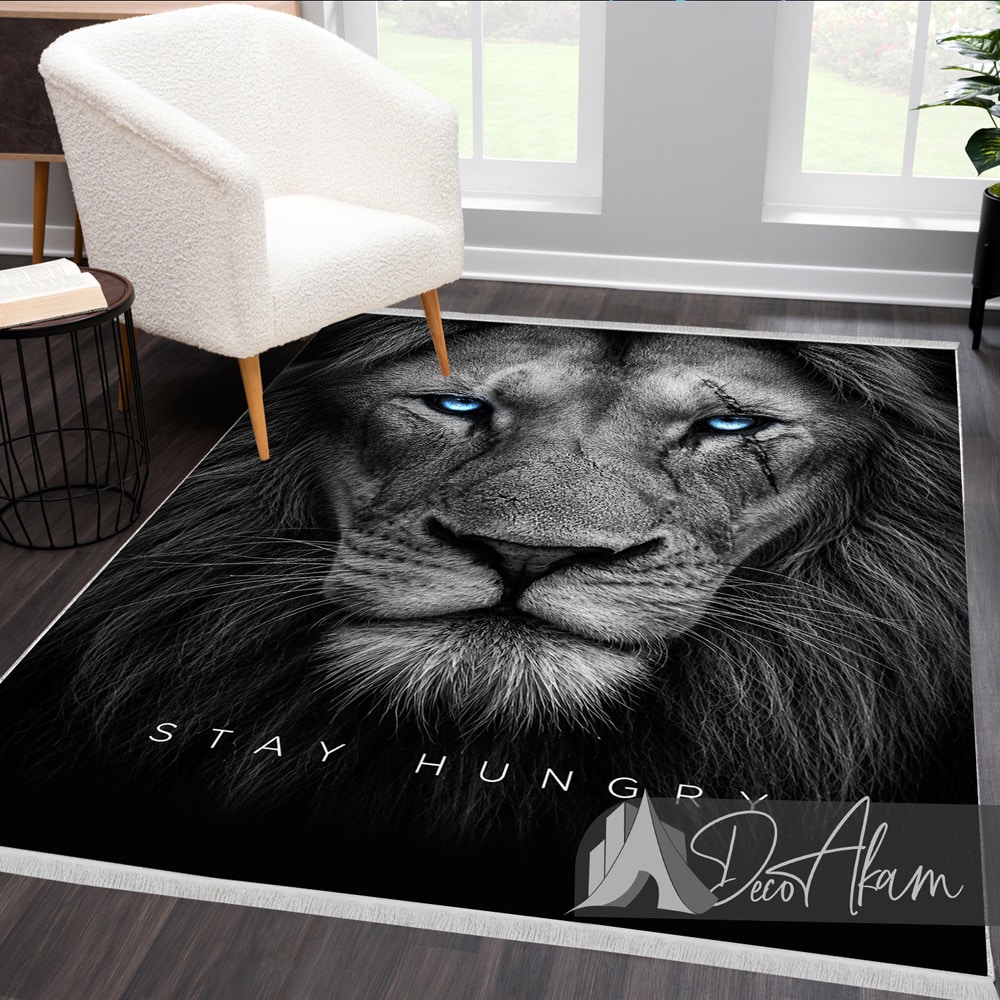 فرشینه انگیزشی شیر Stay Hungry کد DA-4048 مناسب اتاق کار
