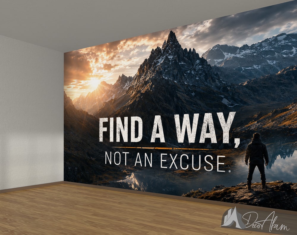 پوستر دیواری انگیزشی Find A Way Not An Excuse کد DA-4050 مناسب اتاق کار