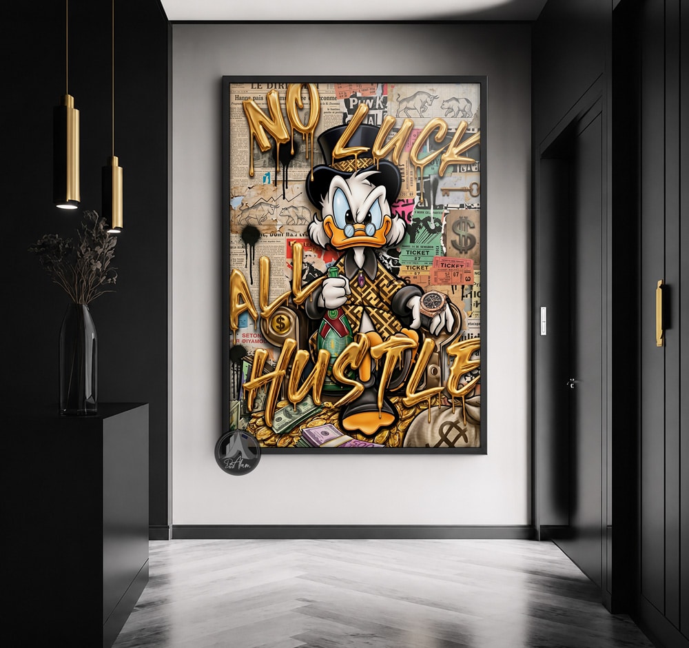 تابلو پاپ‌آرت Donald Duck Hustle DA-4065 مناسب اتاق کار