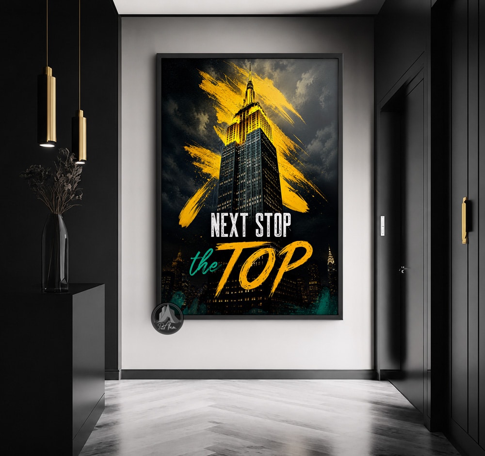 تابلو پاپ‌آرت Next Stop The Top DA-4070 مناسب اتاق کار