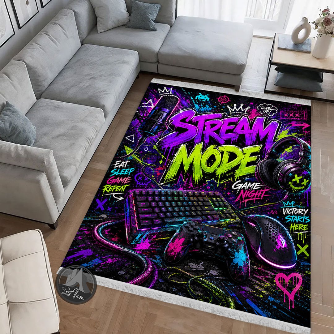 فرشینه گیمینگ طرح Stream Mode کد DA-6013 | مناسب فضای استریم